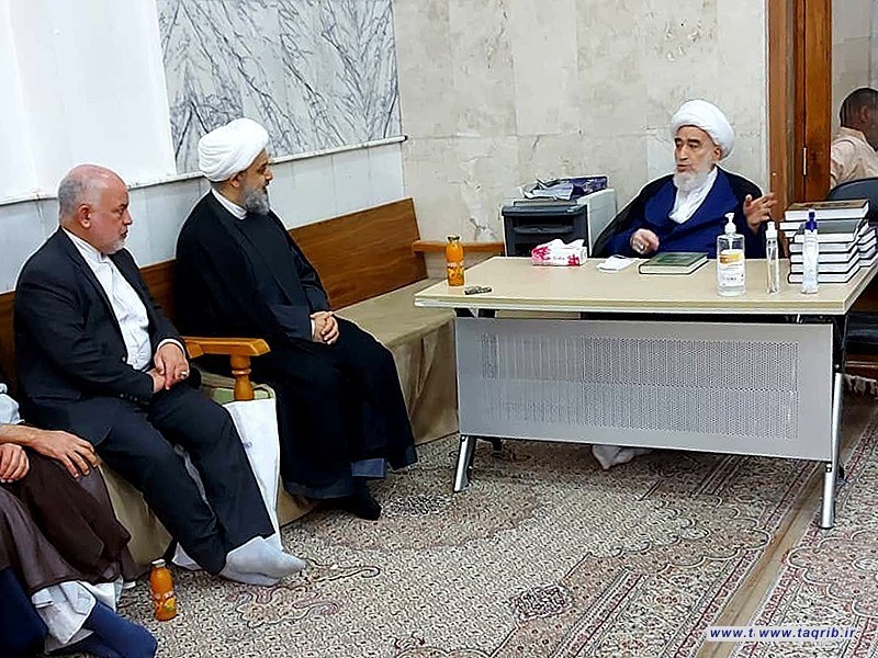 دیدار دبیرکل مجمع تقریب و آیت الله شیخ حسن جواهری در کشور عراق