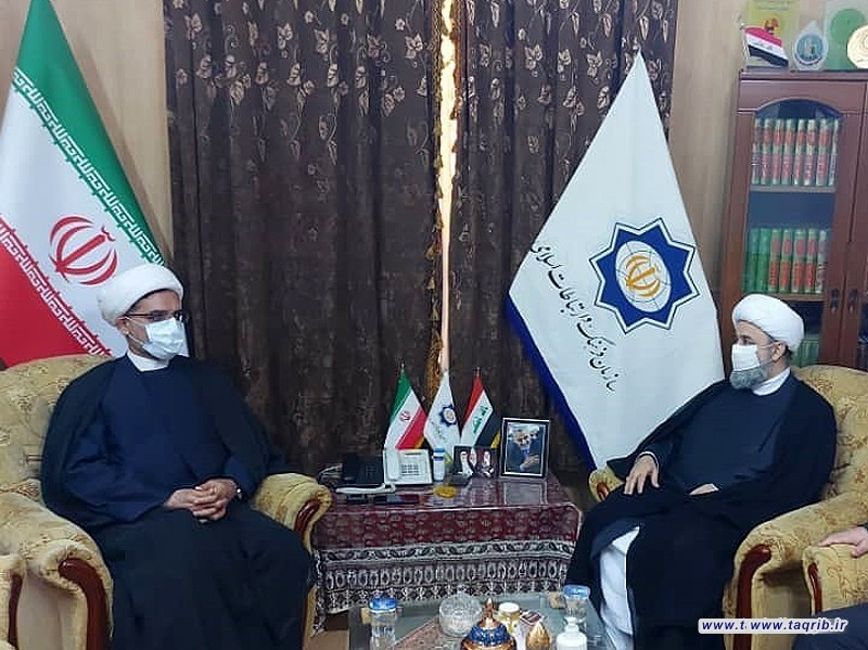 دیدار دبیرکل مجمع تقریب مذاهب اسلامی با حجت الاسلام والمسلمین اباذری رایزن فرهنگی ایران در عراق