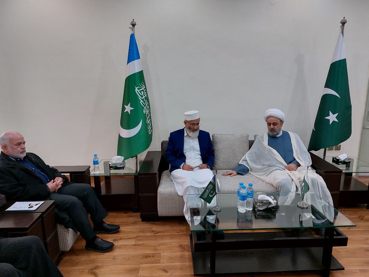 دیدار دکتر شهریاری و سراج الحق رهبر جماعت اسلامی