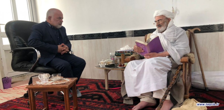 بازدید معاون ایران مجمع تقریب از منطقه نگل و دیدار و جلسه با عالم و مفتی برجسته مذهب شافعی در کردستان