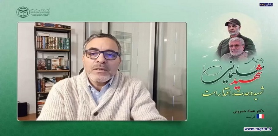 شهید سلیمانی از از پایه گذاران مقاومت اسلامی علیه رژیم صهیونیستی و امپریالیسم آمریکا بود